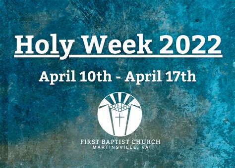 when is holy week 2022