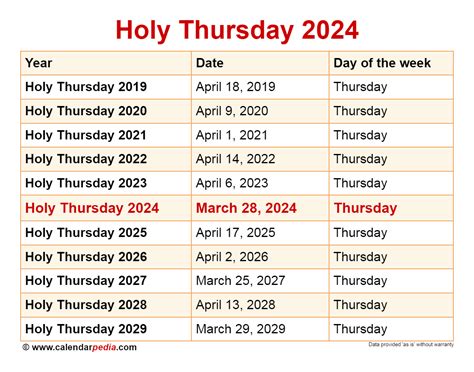 when is monday thursday 2024