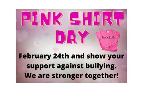 when is pink shirt day 2024