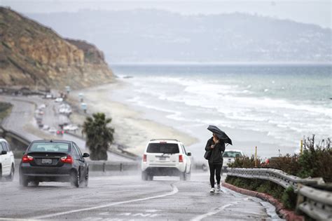 when is the first rain expected in san diego