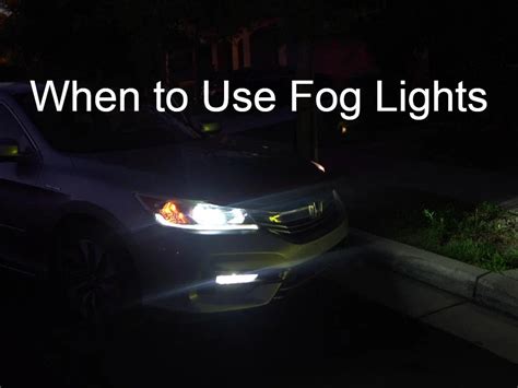 When Is The Use Of Fog Lights Permitted In Daylight