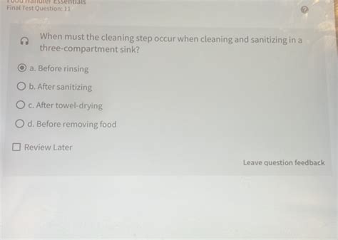 when must the cleaning step occur when