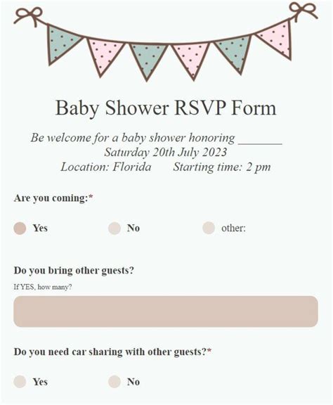 When To Rsvp For Baby Shower