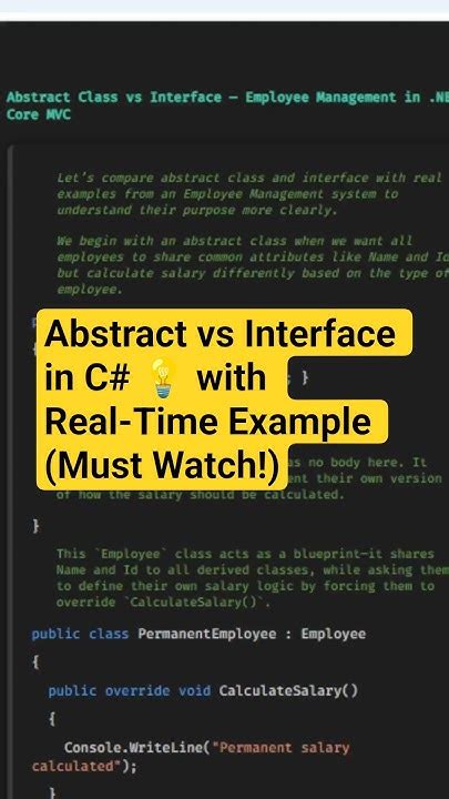when to use abstract class and interface in c# with real time example