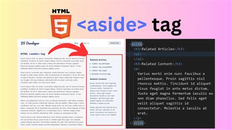 when to use aside html