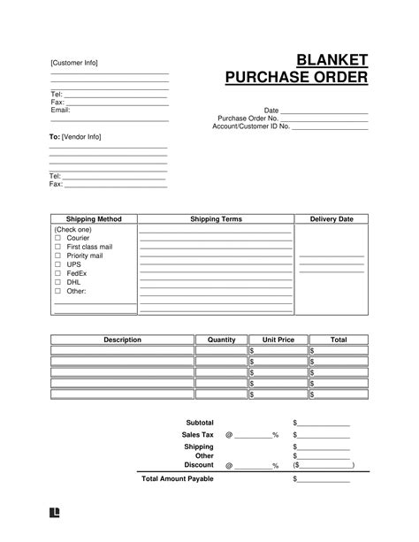 When To Use Blanket Purchase Orders