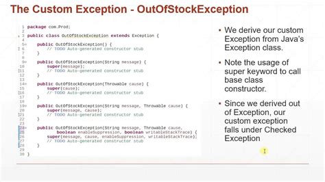 When To Use Custom Exception In Java