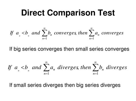when to use limit comparison vs direct comparison