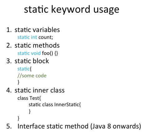 When To Use Static Keyword In Java