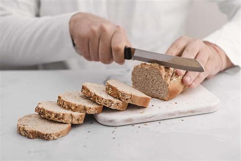 When Using Serrated Knife To Cut Bread What Is The Proper Technique