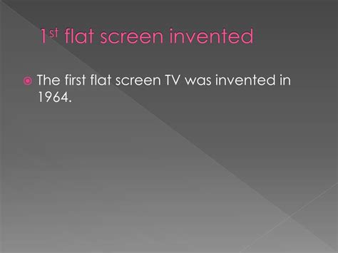 When Was A Flat Screen Tv Invented