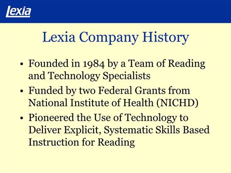 when was lexia made