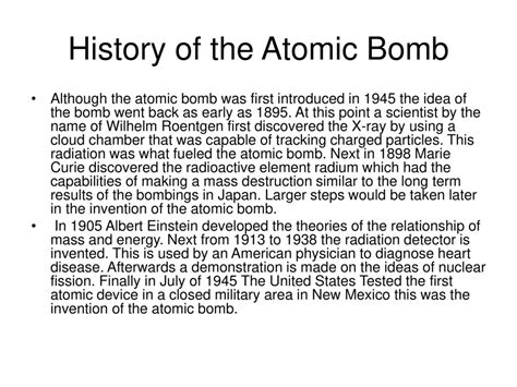When Was The First Atomic Bomb Invented