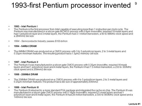 When Was The Pentium Processor Invented