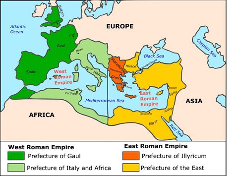 When Was The Roman Empire Split