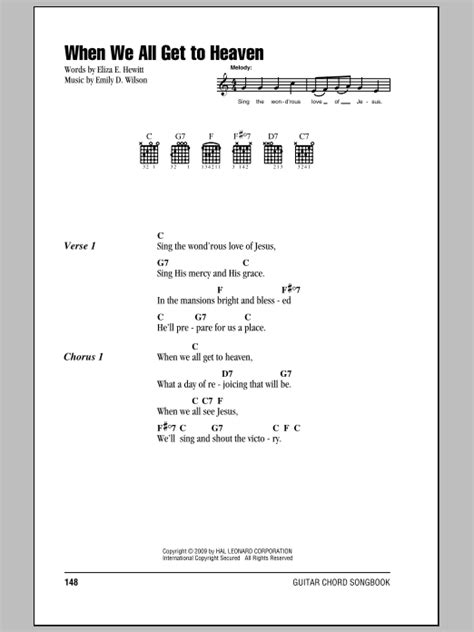 when we all get to heaven guitar chords