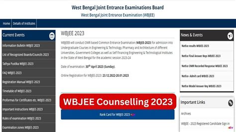 when will wbjee counselling start 2023
