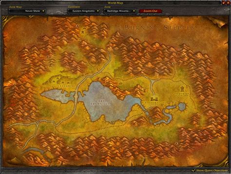 where are the redridge mountains in wow