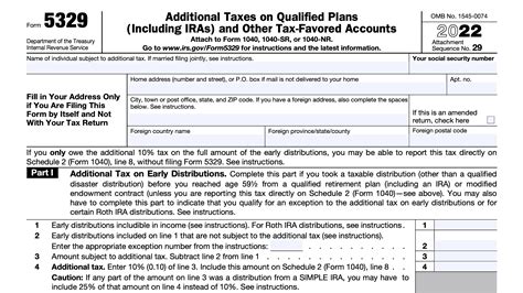Form 5329 Additional Taxes on Qualified Plans and Other TaxFavored