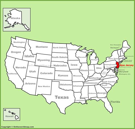 Where Is New Jersey Located In Usa
