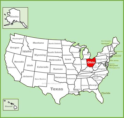 Where Is Ohio On A Us Map