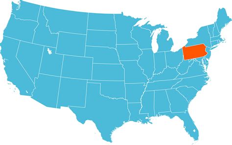 Where Is Pennsylvania On The Us Map