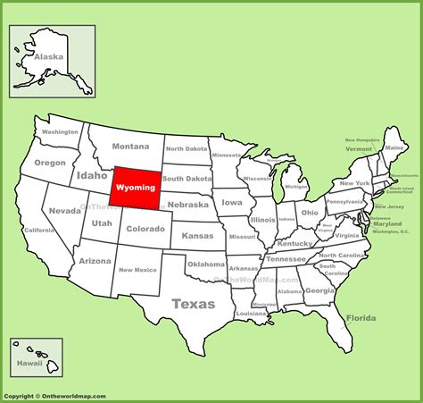 Where Is Wyoming Usa Map