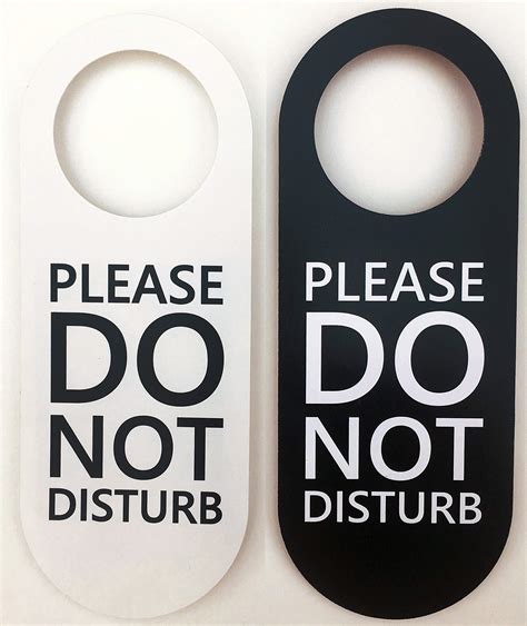 Do Not Disturb Door Sign with Side Cutout for Large Door