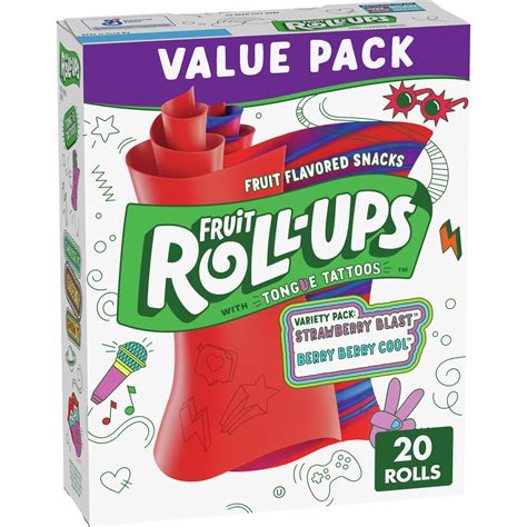 Fruit RollUps Fruit By The Foot Fruit Gushers Variety Pack 16 Pouches