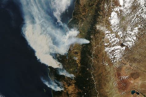 where are the forest fires in chile