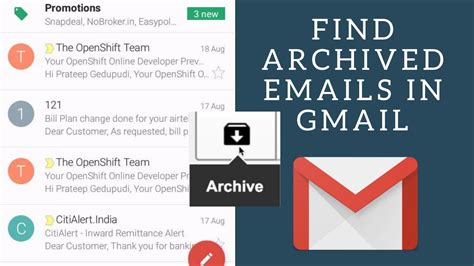 where can i find the archives in gmail