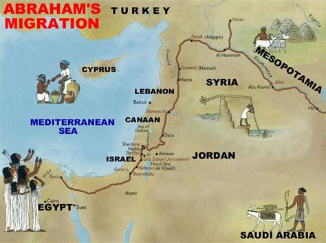 where did abraham live map