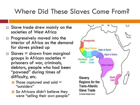 where did the african slaves come from