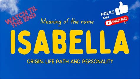 where did the name isabelle come from
