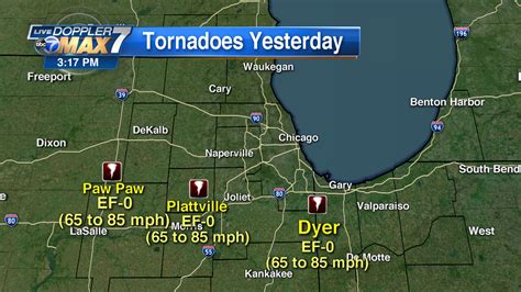 where did tornado hit yesterday in chicago