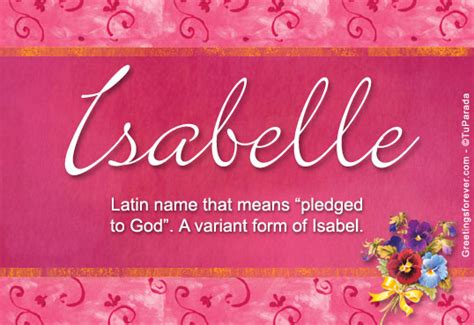 where does the name isabelle come from