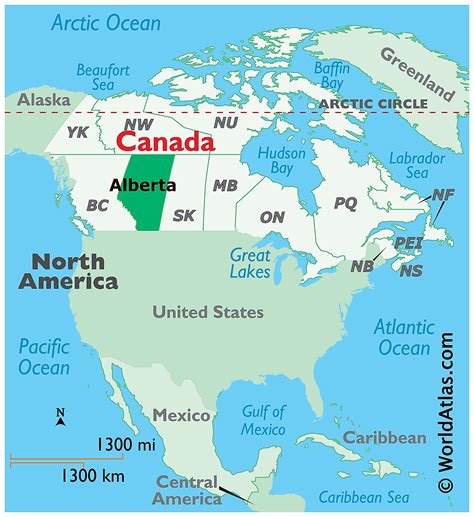 where is alberta canada located on map