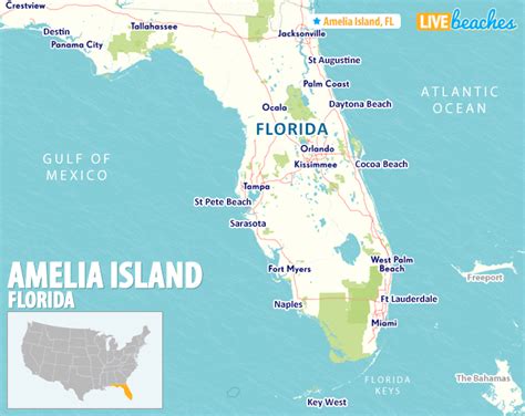 where is amelia island florida map