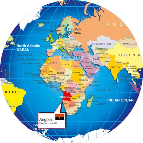 where is angola on a world map