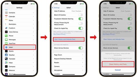 where is browsing data on iphone