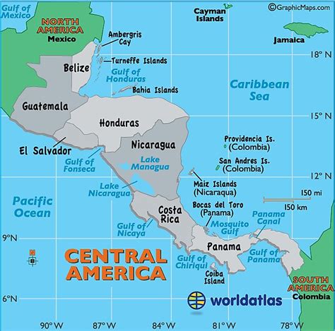 where is central america on the world map
