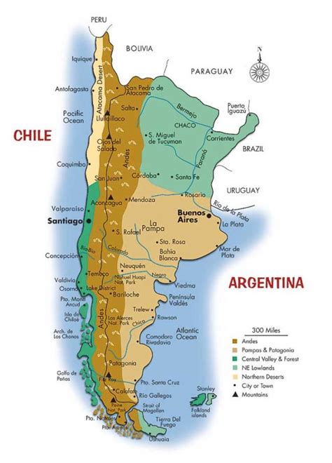 where is chile and argentina located