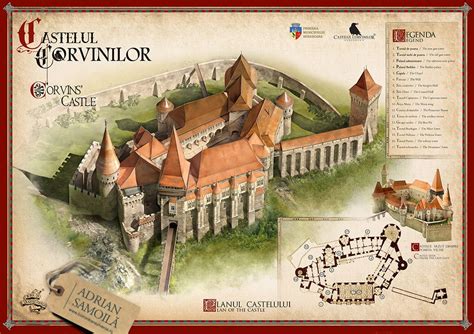 where is corvin castle located on a map