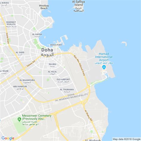 where is doha international airport located