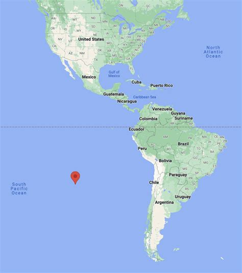 where is easter island located on a world map