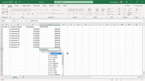 where is formula autocomplete in excel