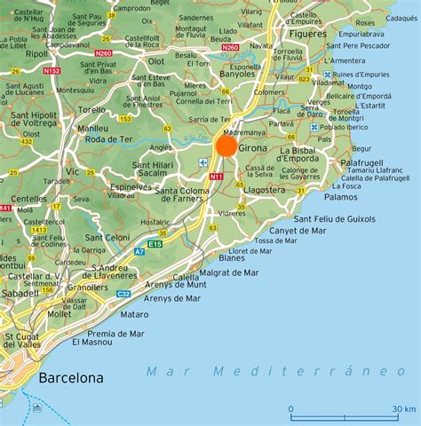 where is girona spain on the map