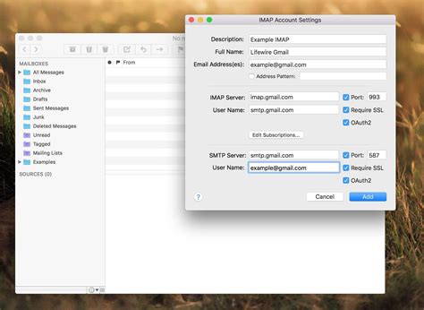 where is imap settings in gmail