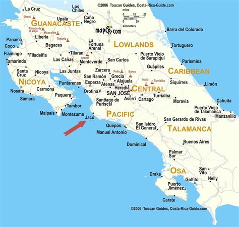 where is jaco beach in costa rica map