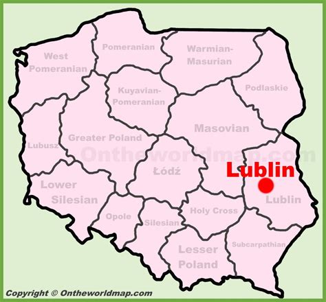 where is lublin poland on a map